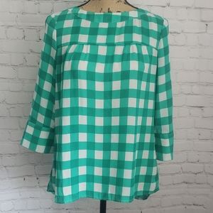 Banana Republic Green white Checkered Shirt